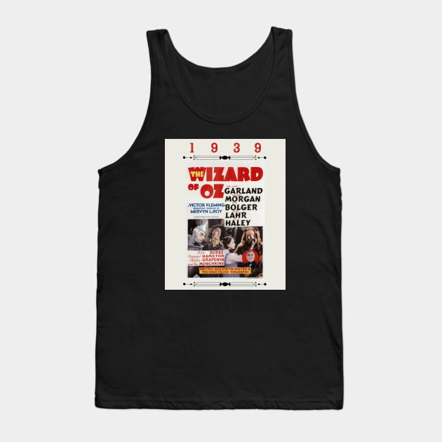 The Wizard of Oz 1939 Movie Poster Tank Top by All Thumbs